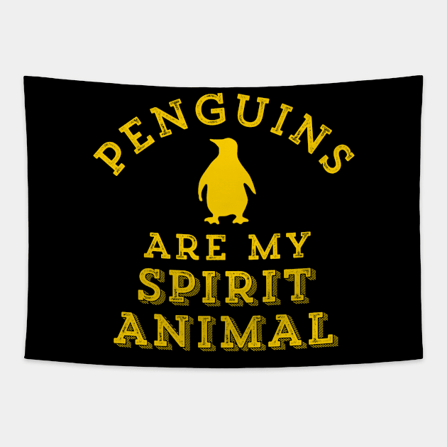 Penguins Are My Spirit Animal Birds Pittsburgh Tapestry by HuntTreasures