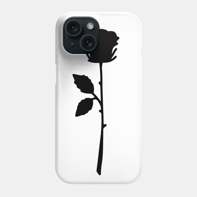 Black Rose Phone Case by PLEBSONE