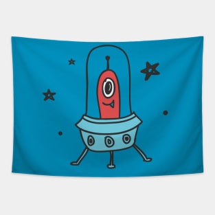 UFO: Friendly visitor Tapestry