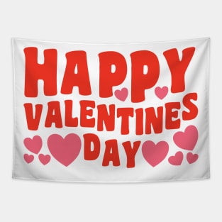Happy Valentine’s Day Groovy Wave Tapestry