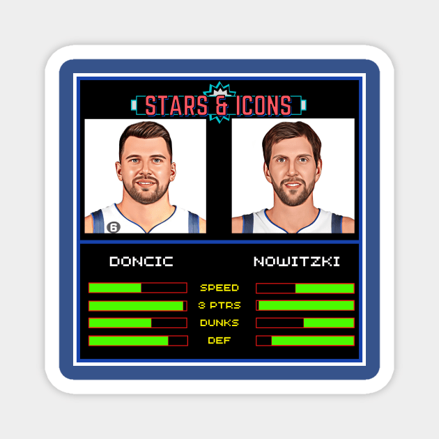 Luka & Dirk - NBA Jam “Stars & Icons” Edition Magnet by M.I.M.P.