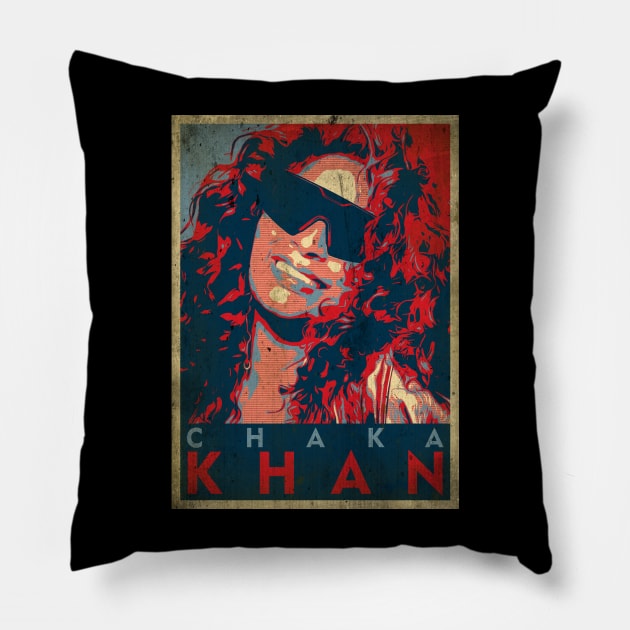 Vintage Popart Chaka Khan Pillow by Girladies Artshop