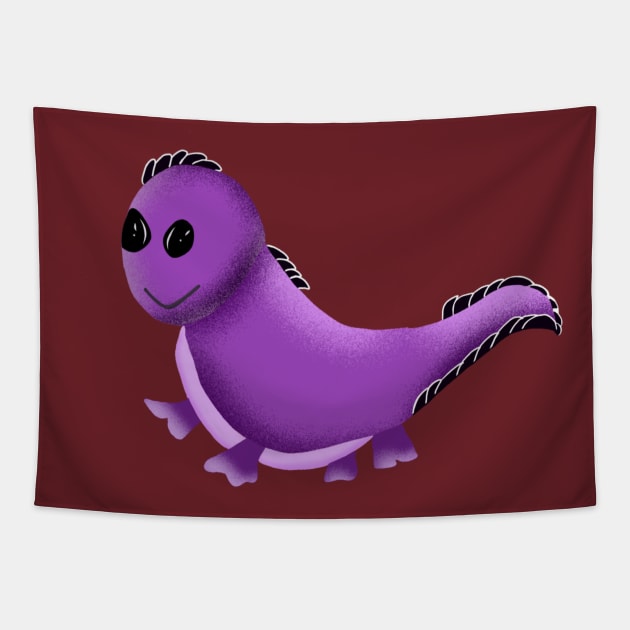 A cute purple monster Tapestry by Twinnie5