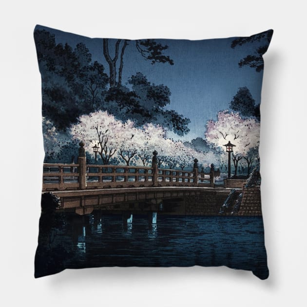 Benkei Bridge by Tsuchiya Koitsu Pillow by Takeda_Art