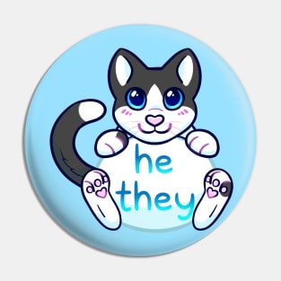 Kitty Pronouns - He/They Pin