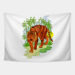 Tiger in fairyland jungle Tapestry