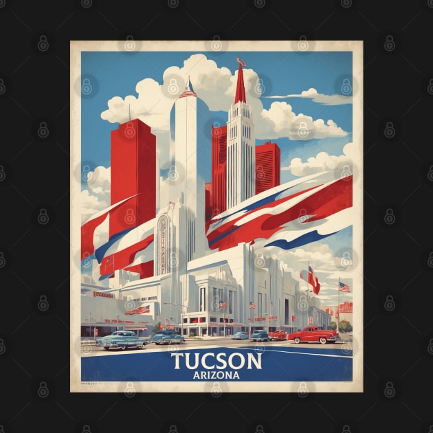 Tucson United States of America Tourism Vintage Poster by TravelersGems