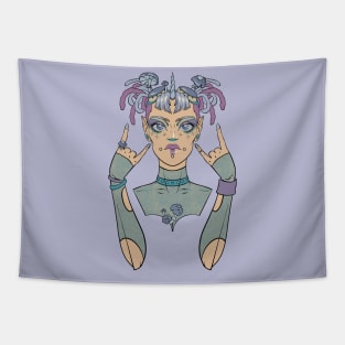 Pixie punk dusty pastel cybergoth Tapestry