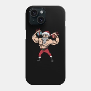 Workout Lifting Lifter Santa Claus Gym Christmas Fitness Phone Case
