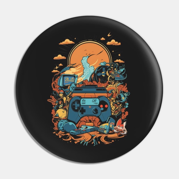 Modren retro gaming theme art Pin by deepofficial