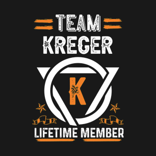 Team kreger Lifetime Member, Family Name, Surname, Middle name T-Shirt