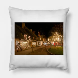 Broadway Christmas Lights Cotswolds Worcestershire Pillow