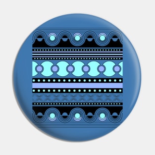 Geometrical ornament in blue tones Pin