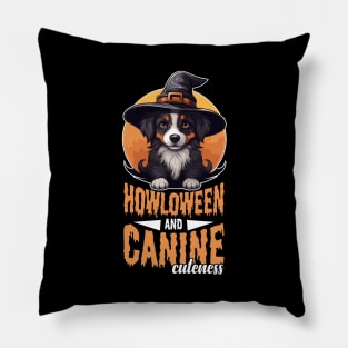 Howloween Dog Cuteness Scary Witchy Meme-y Pillow