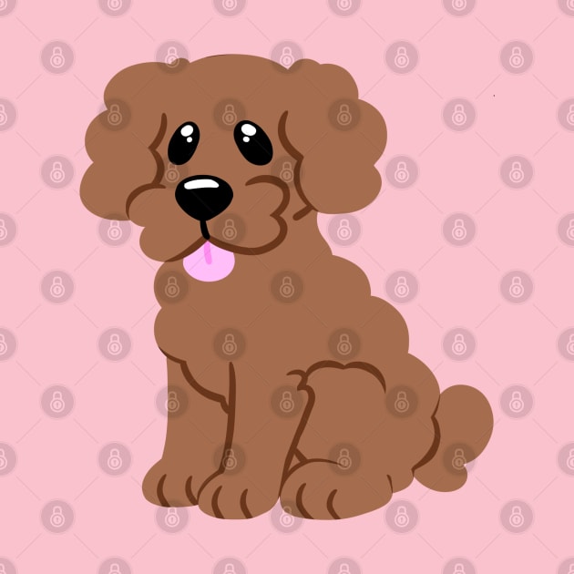Simple Red Poodle - Pink by leashonlife