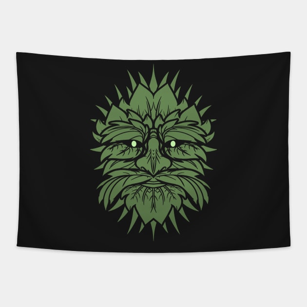 TRADITIONAL CELTIC WICCA PAGAN GREENMAN T-SHIRT AND MERCHANDISE Tapestry by Tshirt Samurai