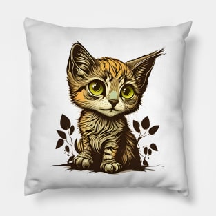 Funny Cat Vintage PewPewPew - Be Happy Everyday Pillow