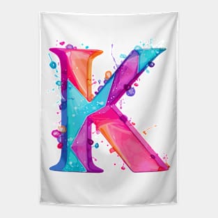 letter K cartoon art v3 Tapestry