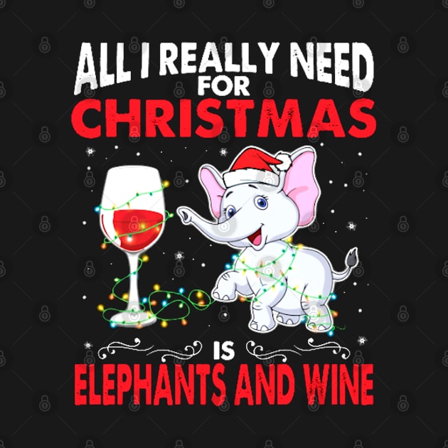 Christmas Elephants and wine by Risset