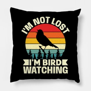 Cool Bird Watching Design For Men Women Bird Watcher Birder Pillow