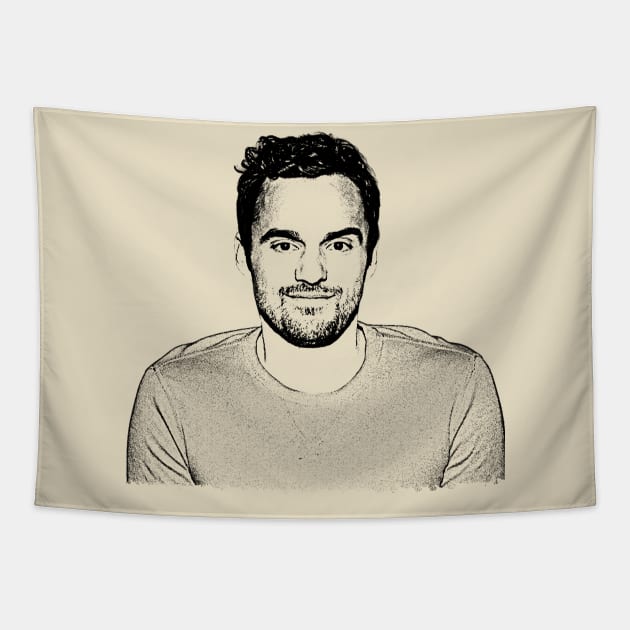 Nick Miller New Girl Tapestry by Knockbackhaunt