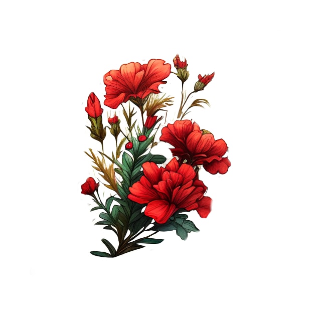 Red Flowers by Mixtgifts