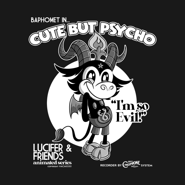 Baphomet in... Cute but Psycho Lucifer and friends Cartoon by Juandamurai