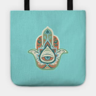 Hamsa Hand - Turquoise(December) Tote