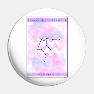 Aquarius star sign design Pin