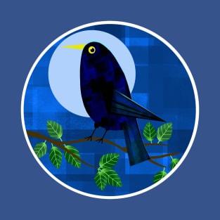 Blackbird at Night T-Shirt