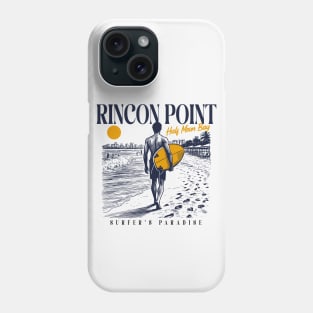 Vintage Surfing Rincon Point Half Moon Bay, California // Retro Surfer Sketch // Surfer's Paradise Phone Case