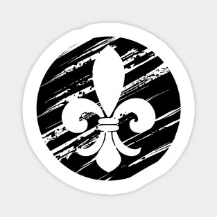 Painted Fleur de lis ( Mardi Gras ) Magnet