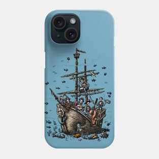 Undersea Skeleton Pirate Musicians Phone Case