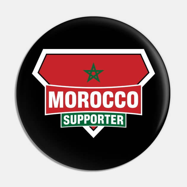 Morocco Super Flag Supporter Pin by ASUPERSTORE