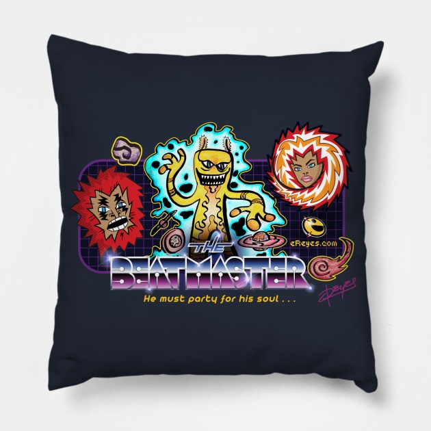 The Beatmaster Game Logo Pillow by mredthefed