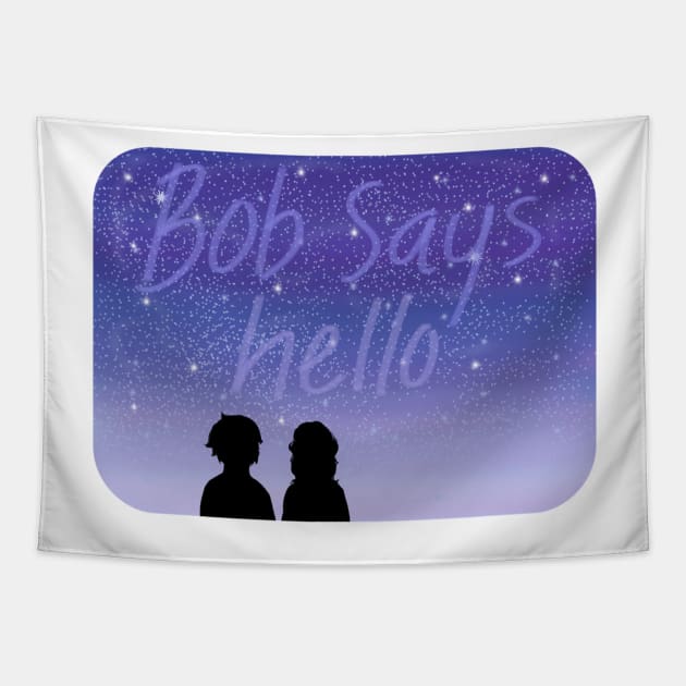 Bob Says Hello Silhouette Tapestry by MewMewMaya