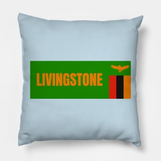 Livingstone City in Zambian Flag Pillow