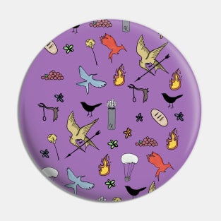 Hunger Games quality pattern  - purple version Pin