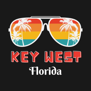 Key West Florida Vintage 70s Retro Throwback Sunglasses T-Shirt