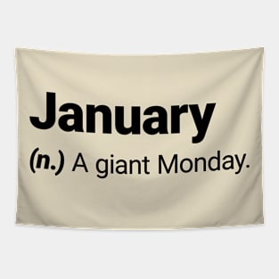 January - a giant Monday. Tapestry