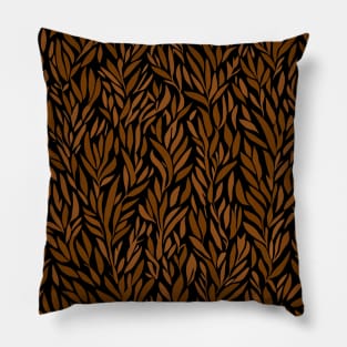 Seamless pattern with brown leaves Pillow