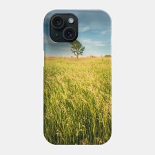 lone tree in the field Phone Case