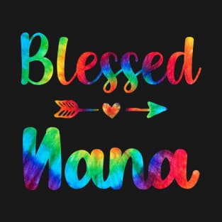 Blessed Nana Tie Dye Graphic Mother's Day Gift T-Shirt