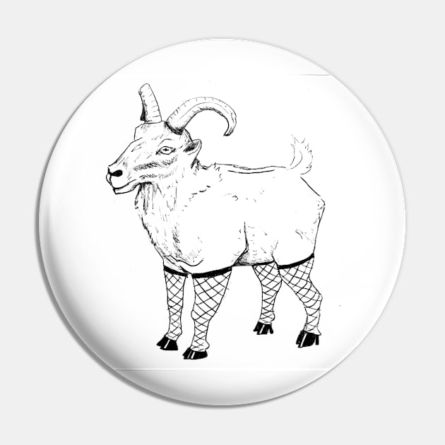 Quirky Goat Pin by Amanda-Courtney