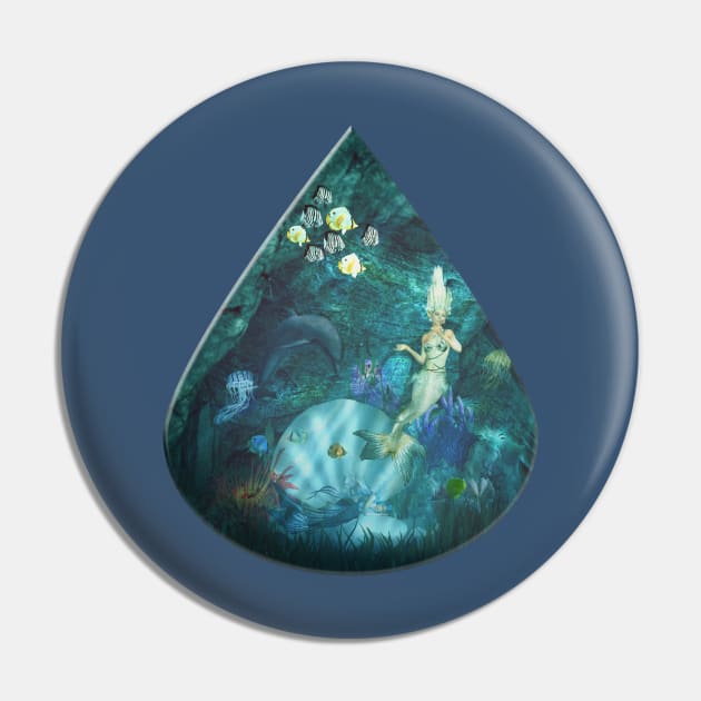 Mermaid's Secret Grotto Pin by 2HivelysArt