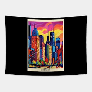 fauvism art of chicago city usa 2 Tapestry