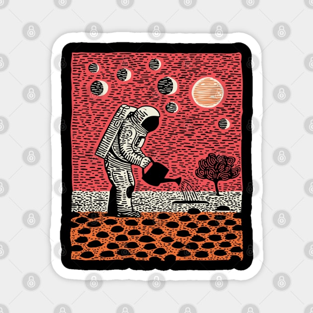 Cosmic Gardener Magnet by TuncGK