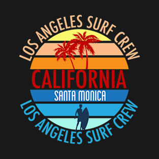 California Los Angeles Surf Crew Santa Monica T-Shirt