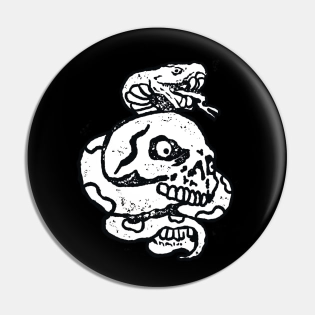 Skull and Snake Pin by brainchaos