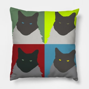 Pop Art Abstract Cats Pillow